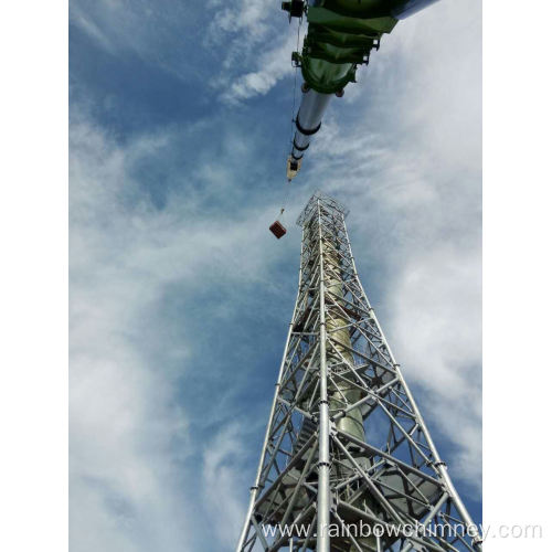 Tower structural support chimney